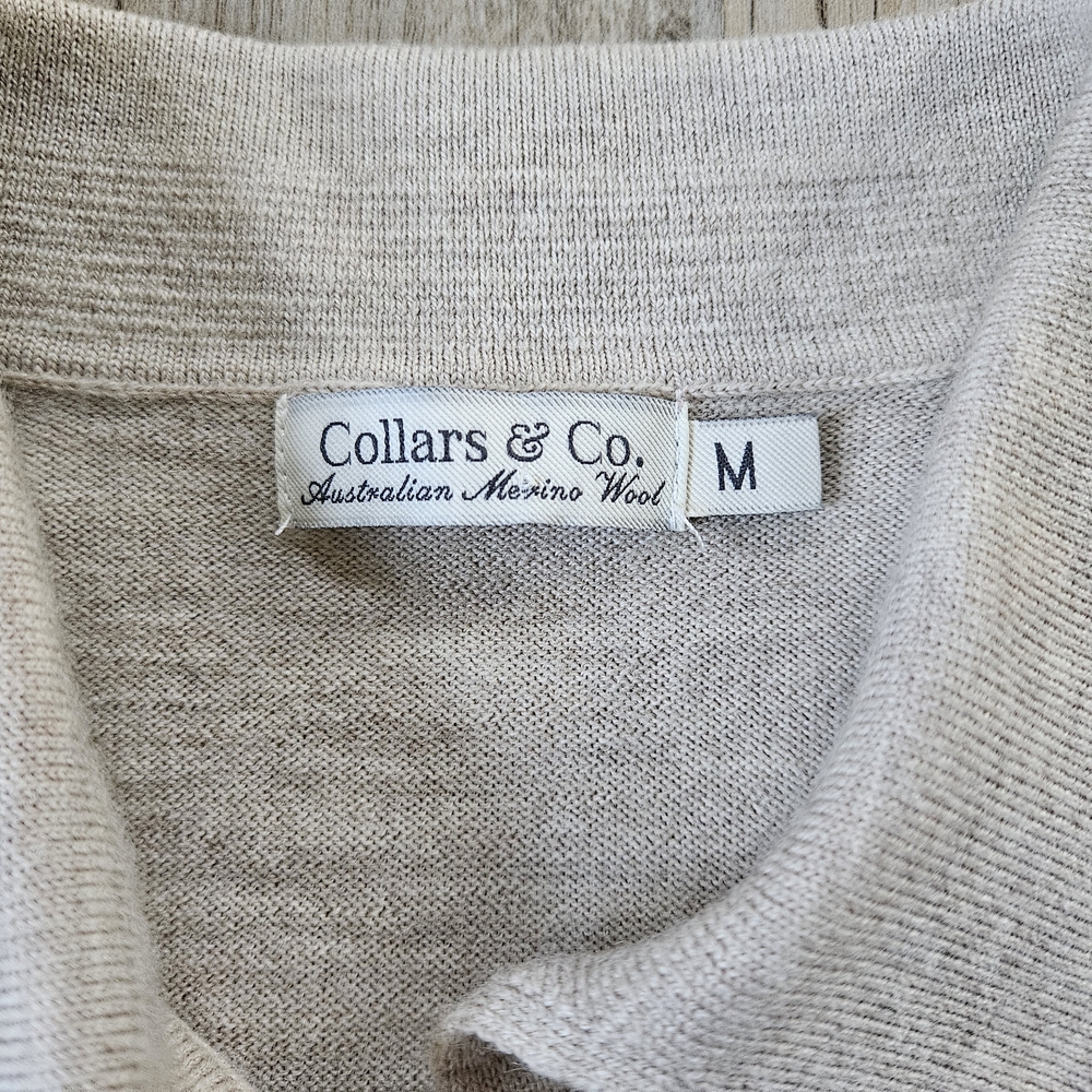 E. Marinella Beige Long-Sleeve Polo Sweater - Picture 2 of 7